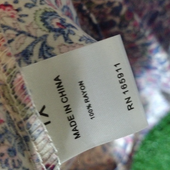 Pink and Purple Long Sleeve Tie Front Blouse - Picture 5 of 5